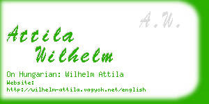 attila wilhelm business card